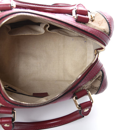 Gucci Monogram Cellarius Calfskin Vintage Web Small Boston Beige Ebony Soft Burgundy Peonia Flower Box Pink 4 of 8