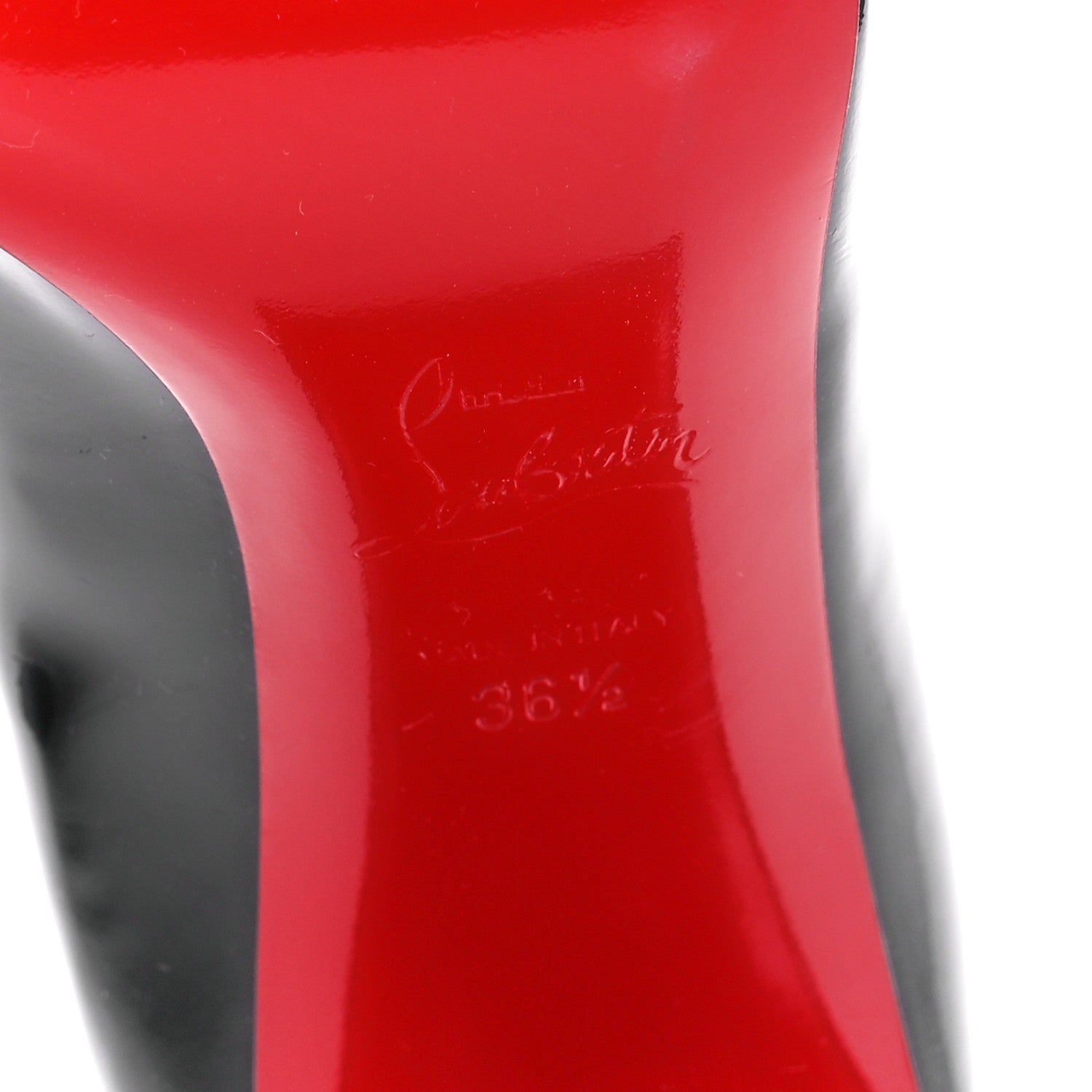 Christian Louboutin Patent Calfskin Miss Sab 85 Pumps 36.5 Black 6 of 7