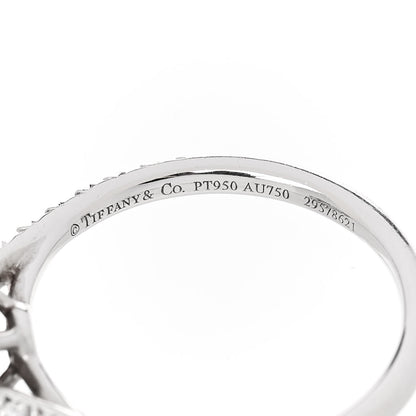 Tiffany Platinum 18K Rose Gold Pink Diamond Soleste Engagement Ring 52 6 4 of 5