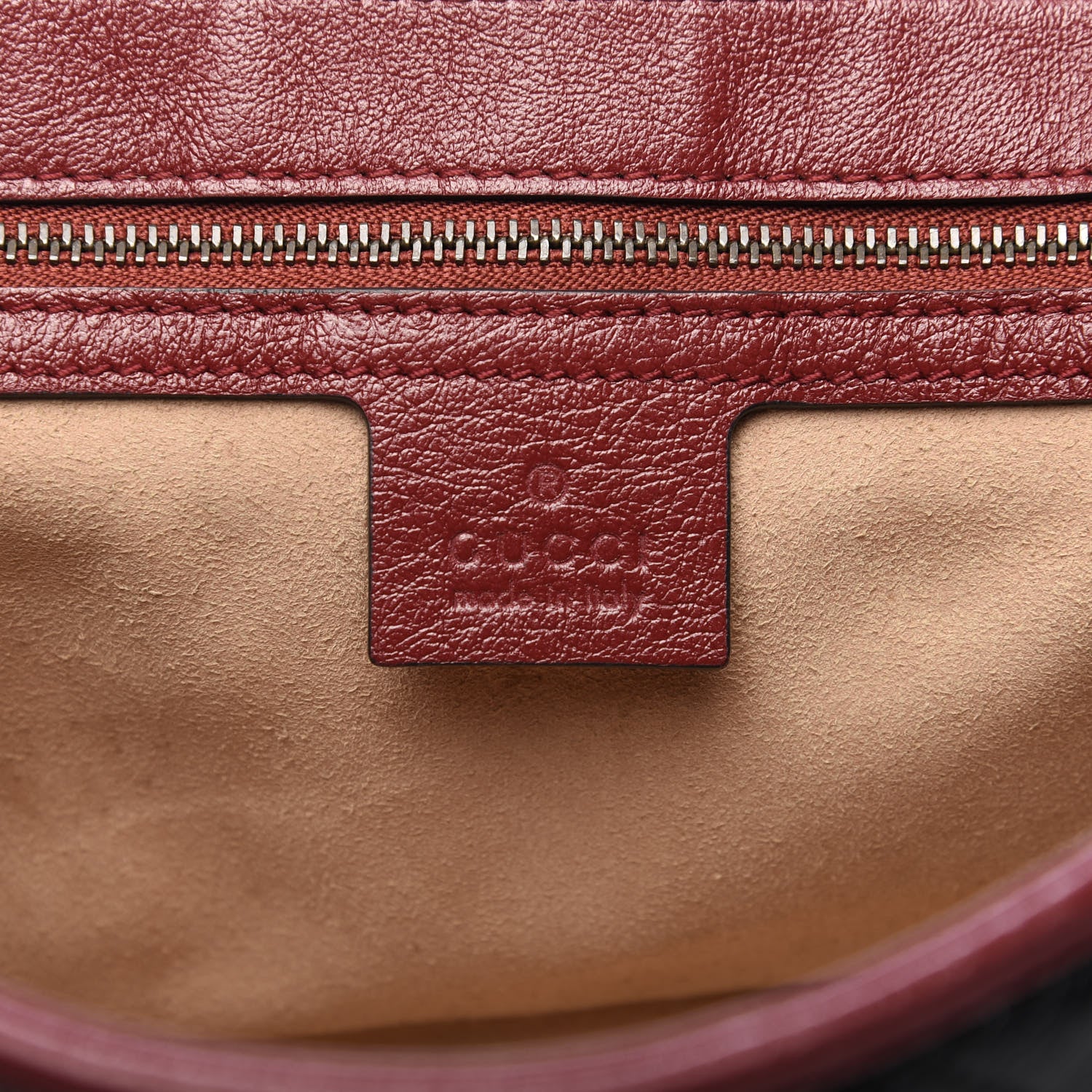 Gucci Vintage Effect Calfskin Matelasse Diagonal Small Torchon GG Marmont Shoulder Bag Black Romantic Cherry 8 of 9