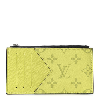 Louis Vuitton Monogram Taiga Coin Card Holder Yellow 1 of 10