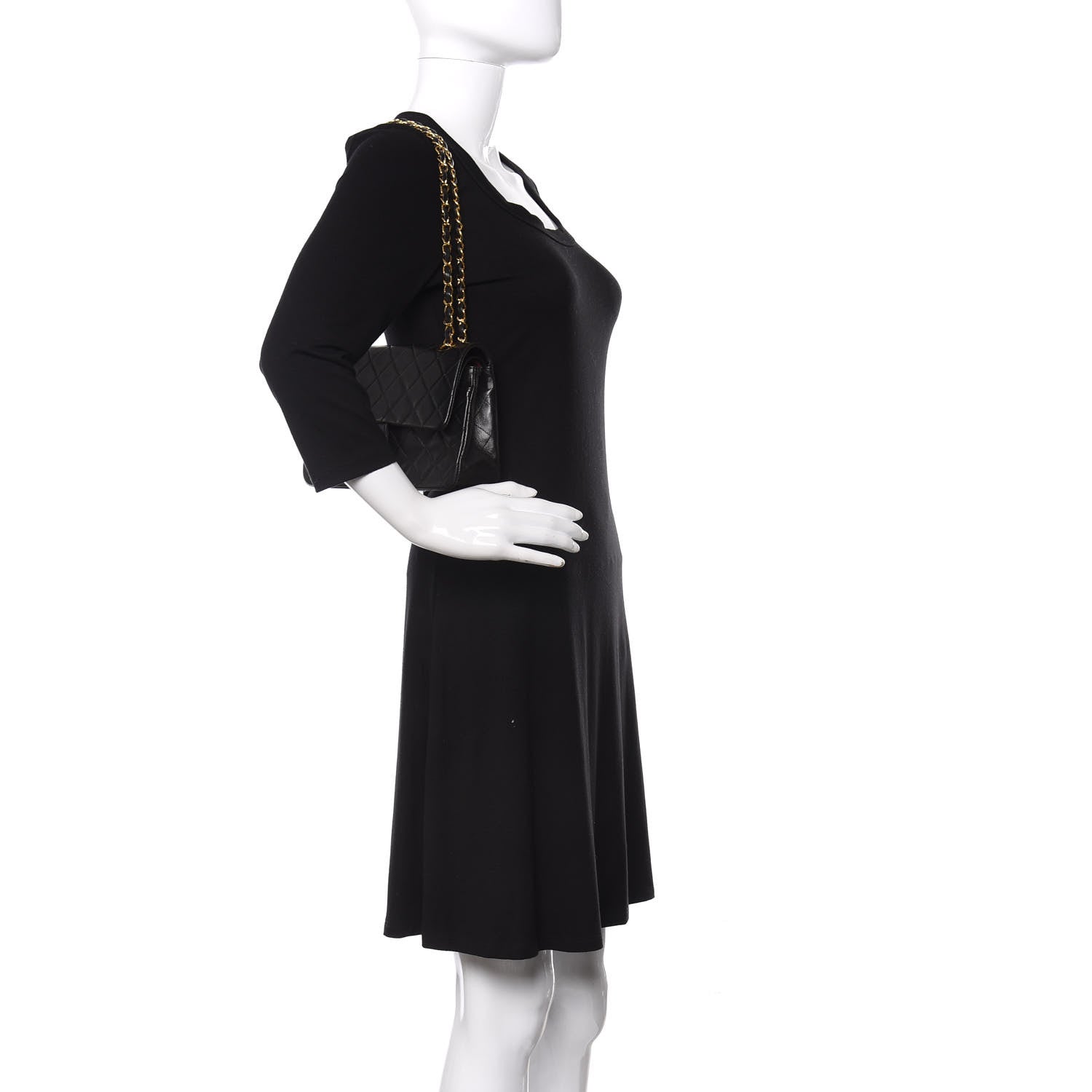 Chanel Lambskin Quilted Small Double Flap Black 2 of 15