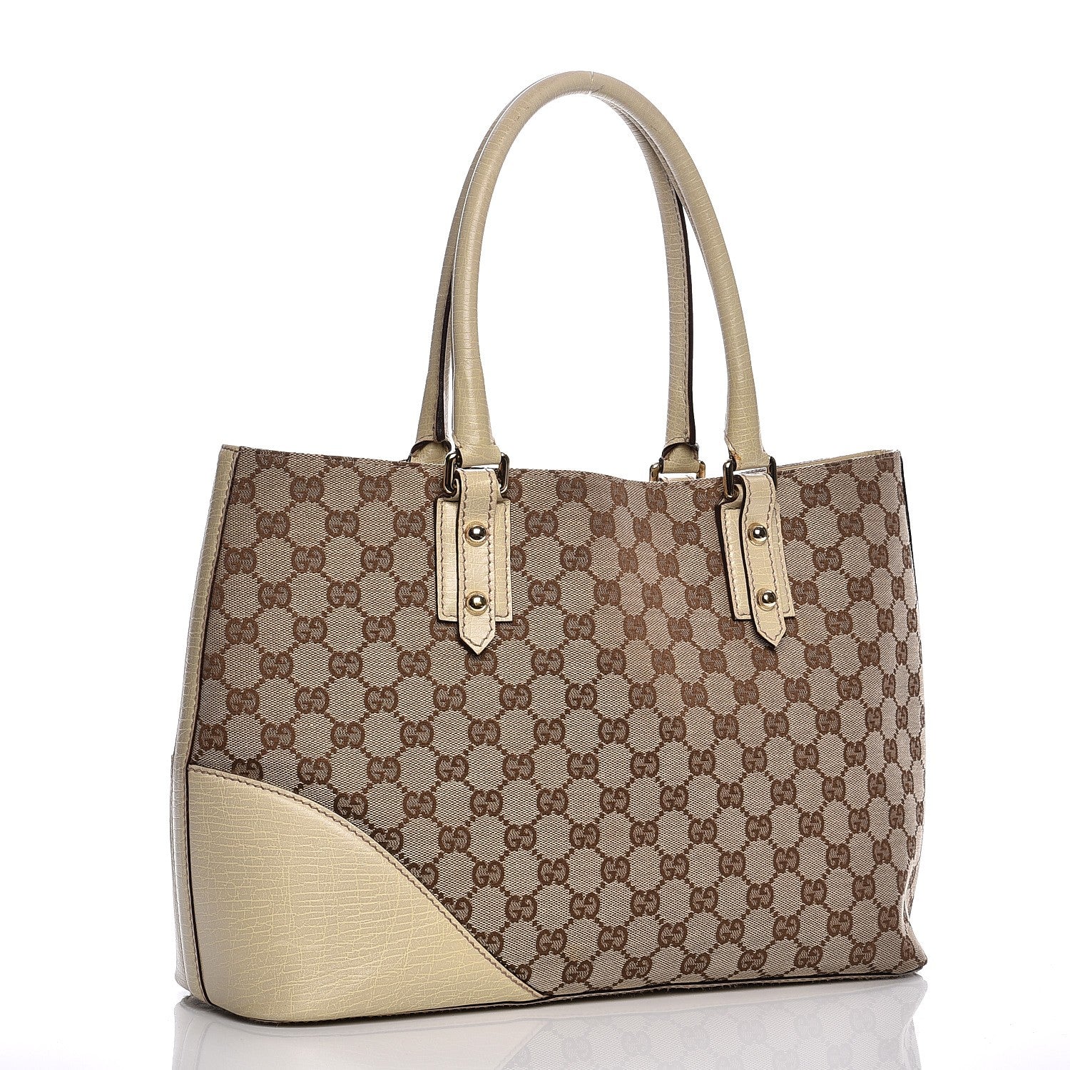 Gucci Monogram Medium Hasler Tote Off White 3 of 12