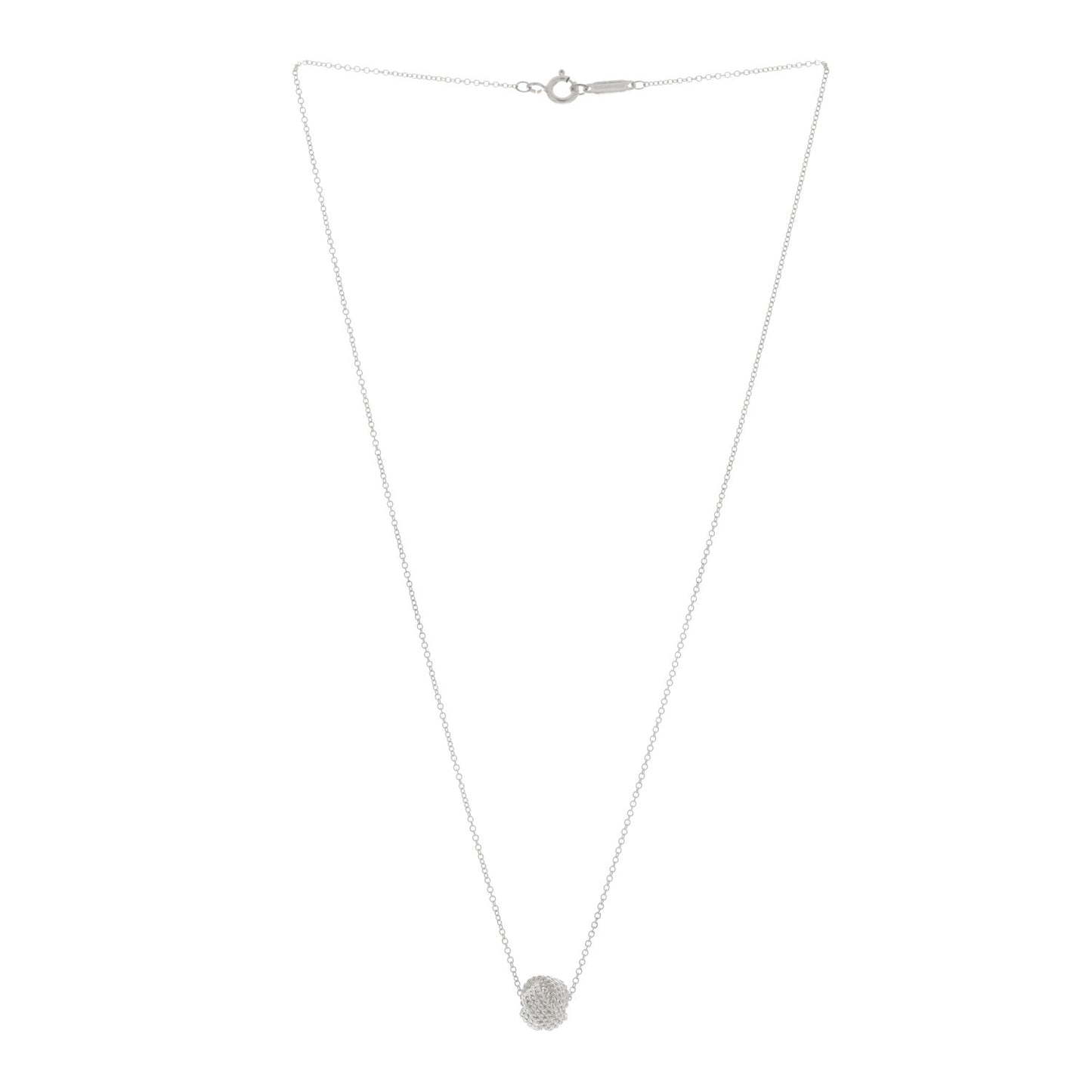 Sterling Silver Twist Knot Pendant Necklace