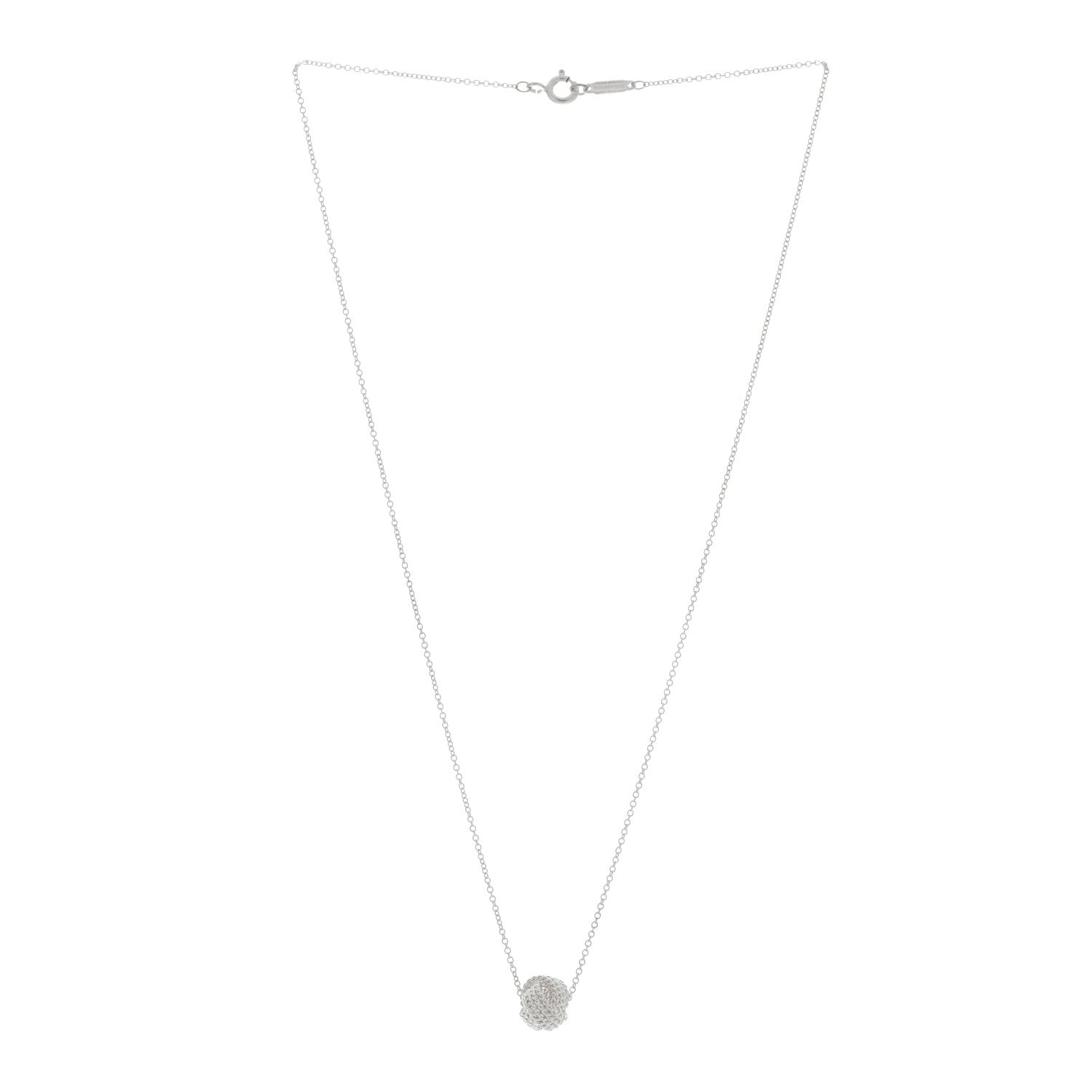 Tiffany Sterling Silver Twist Knot Pendant Necklace 3 of 4