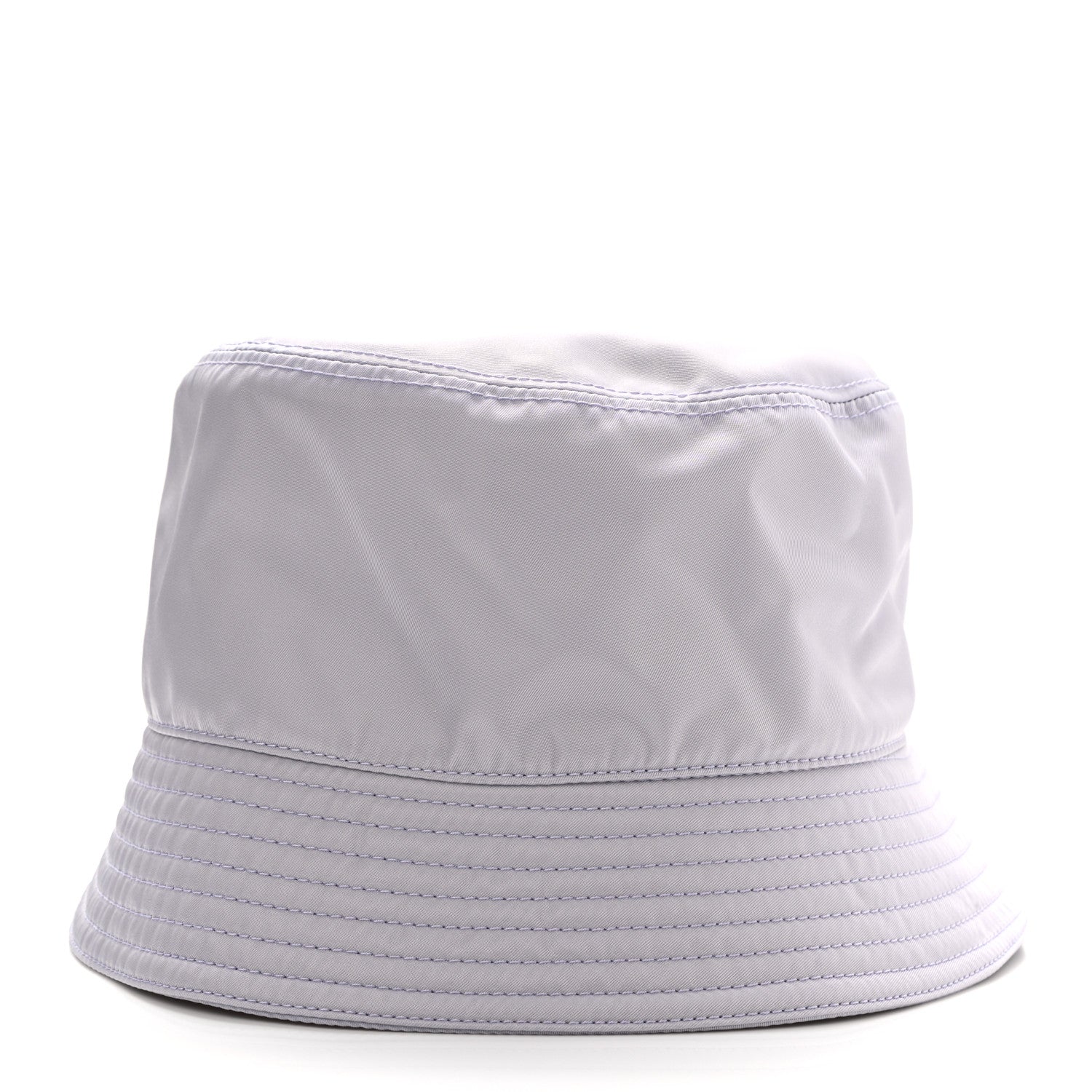 Prada Re-Nylon Metal Triangle Logo Womens Bucket Hat M Glicine 5 of 9