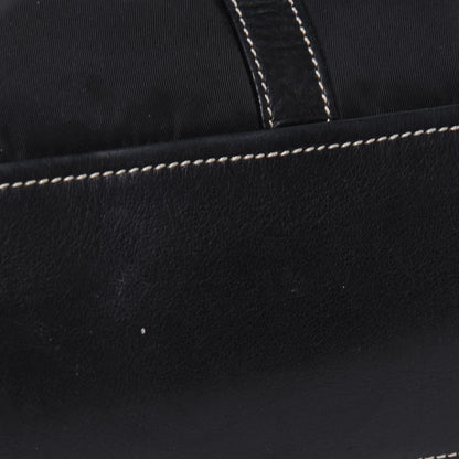 Prada Tessuto Nylon Vitello Foldover Pushlock Satchel Black 16 of 27