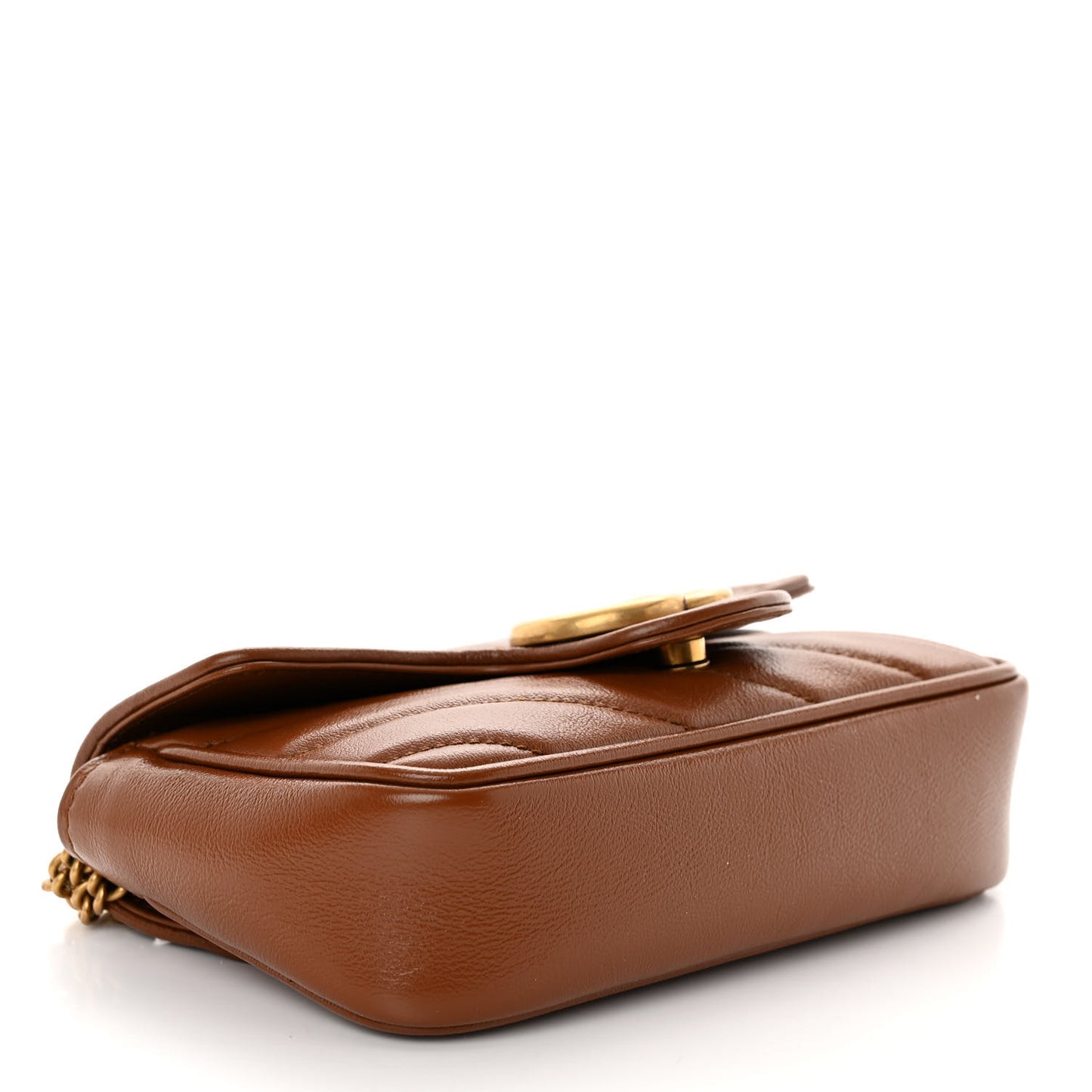 Azalea Calfskin Matelasse Diagonal Super Mini GG Marmont Shoulder Bag Cuir