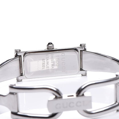 Gucci Stainless Steel Pink Mother of Pearl 12mm 1500L Horsebit Quartz Watch 6 of 7