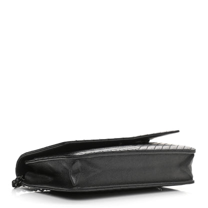 Chanel Lambskin Chevron Quilted Wallet On Chain WOC So Black 4 of 13