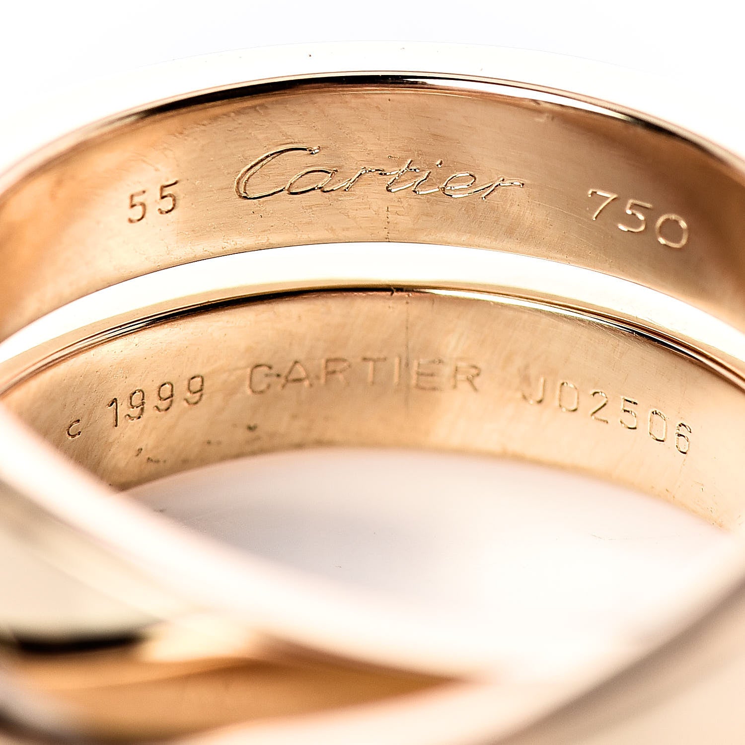 Cartier 18K Yellow Gold 9mm Paris Nouvelle Vague Ring 55 7.25 5 of 5