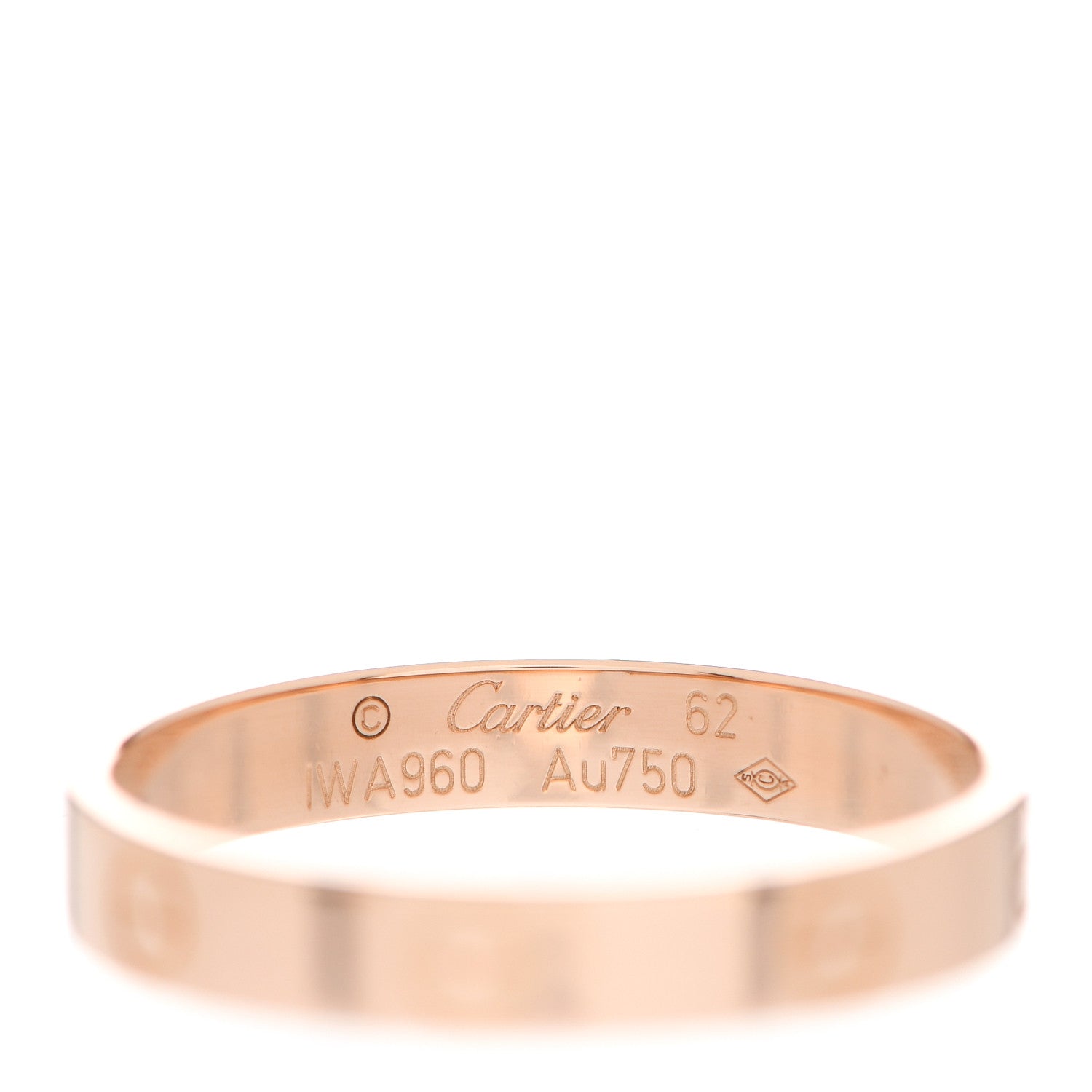 Cartier 18K Pink Gold 3.5mm LOVE Wedding Band Ring 62 10 4 of 4