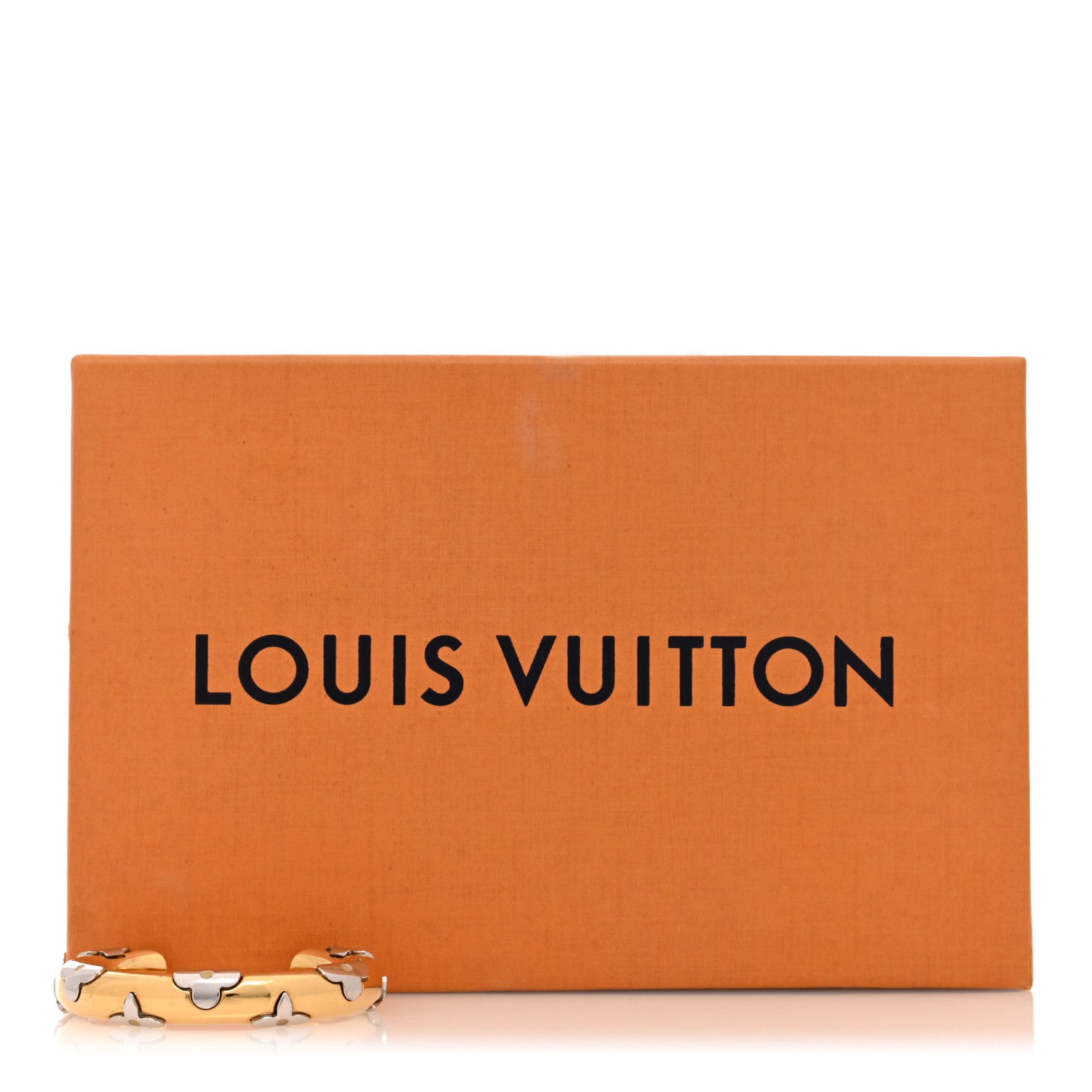Louis Vuitton Brass Monogram Flower Cuff S Gold 5 of 5