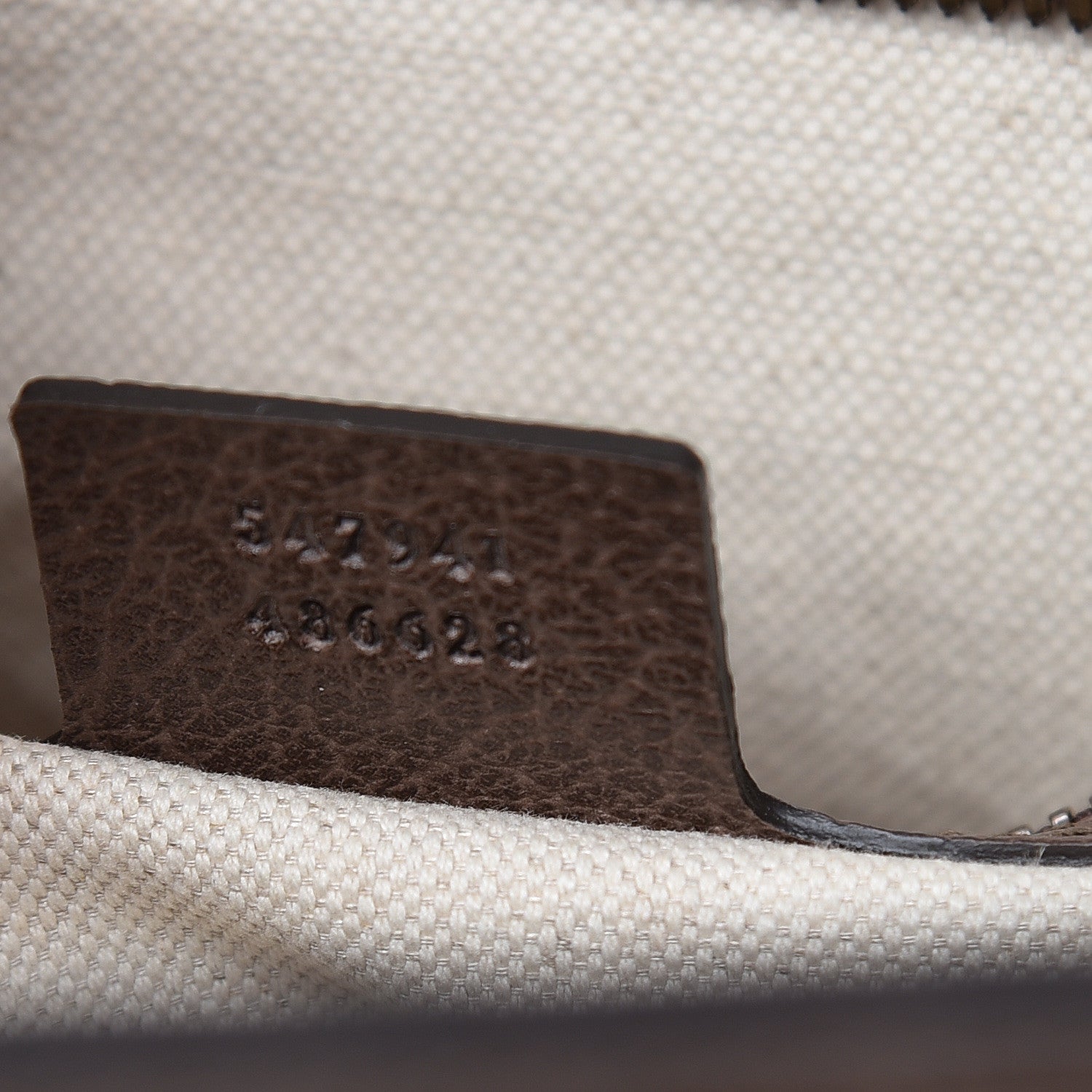 Gucci GG Supreme Monogram Textured Calfskin Web Medium Ophidia Slip Handle Tote Beige Ebony New Acero 8 of 11