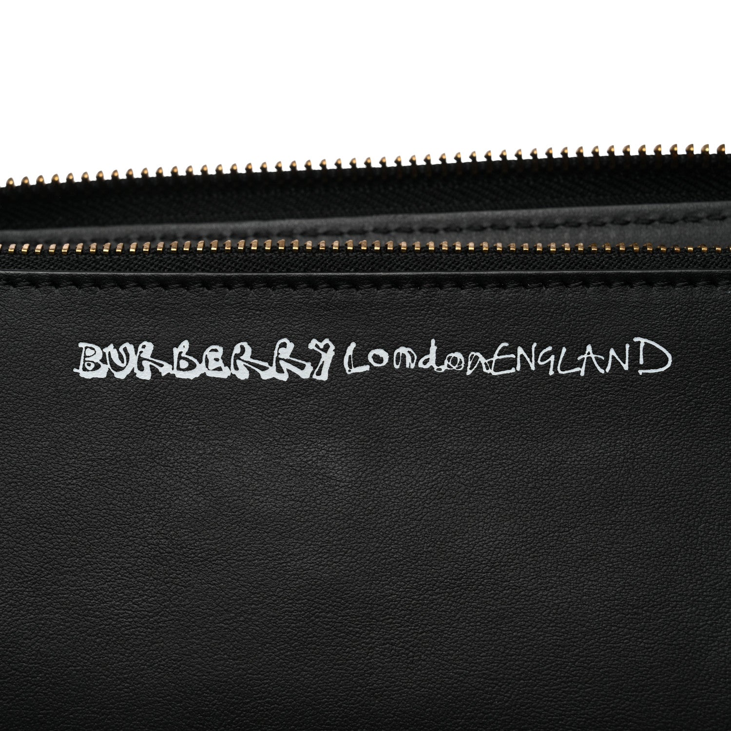 Burberry Coated Canvas Mega Check Sketchbook Doodle Zip Wallet Black 6 of 11