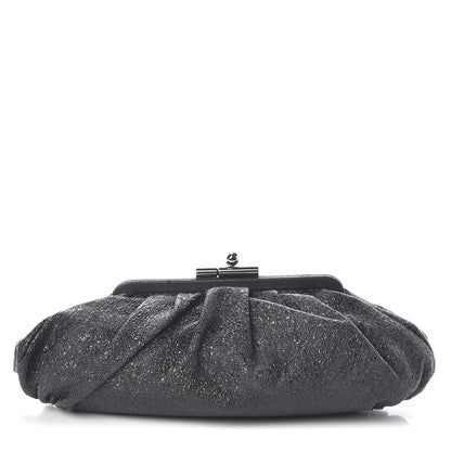 Chanel Metallic Crackled Calfskin Monte Carlo Clutch Dark Silver 1 of 8
