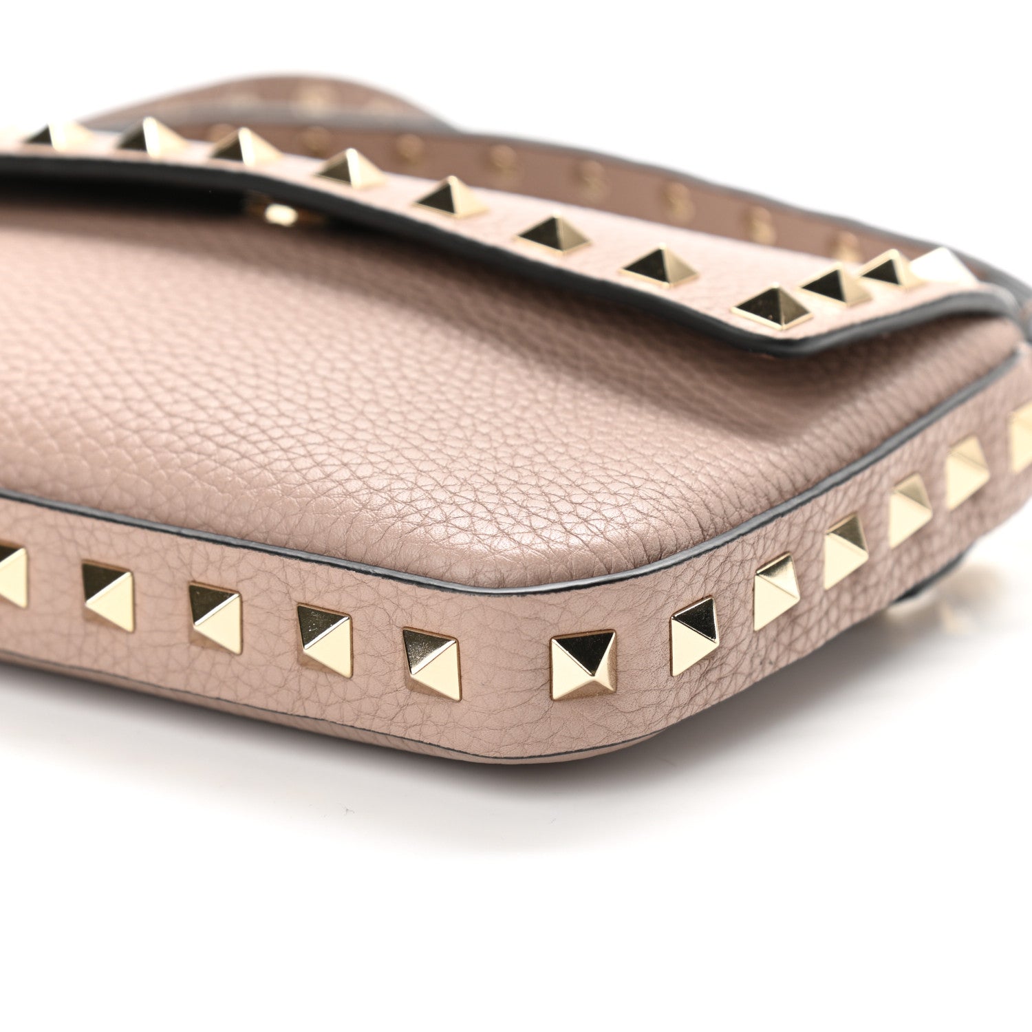 Valentino Garavani Grainy Calfskin Rockstud Crossbody Pouch Poudre 8 of 8