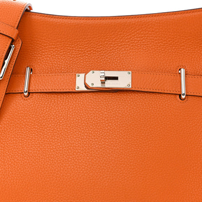 Hermes Taurillon Clemence Jypsiere 34 Orange 8 of 14