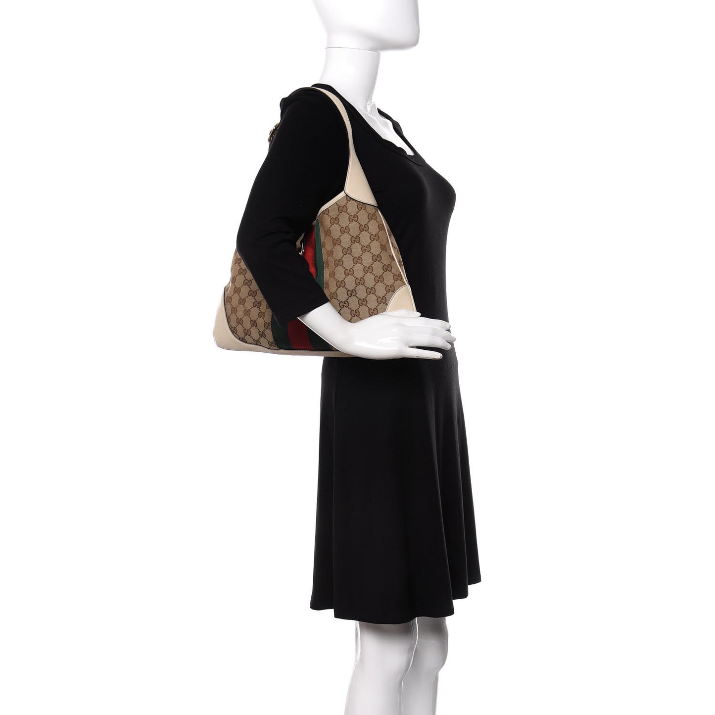 Monogram Web Jackie O Bouvier Hobo White