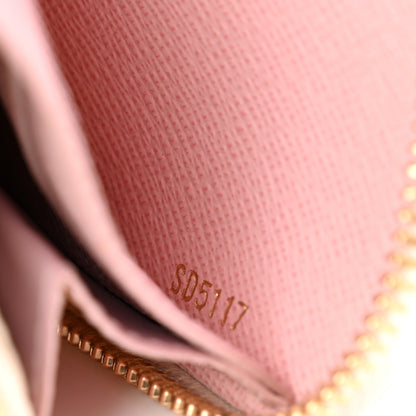 Louis Vuitton Damier Azur Clemence Wallet Rose Ballerine 6 of 7