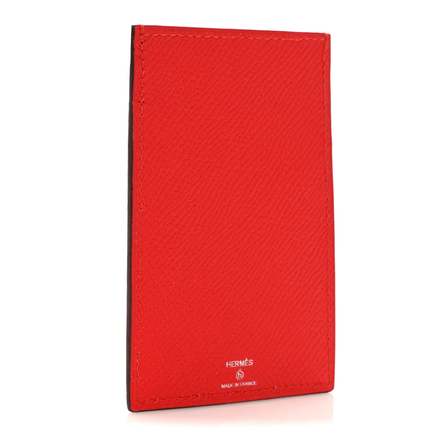 Hermes Epsom Evercolor Lizard Taurillon Clemence Petit Owl Card Holder Rose Mexico Mauve Pale Rouge Tomate Orange 3 of 7