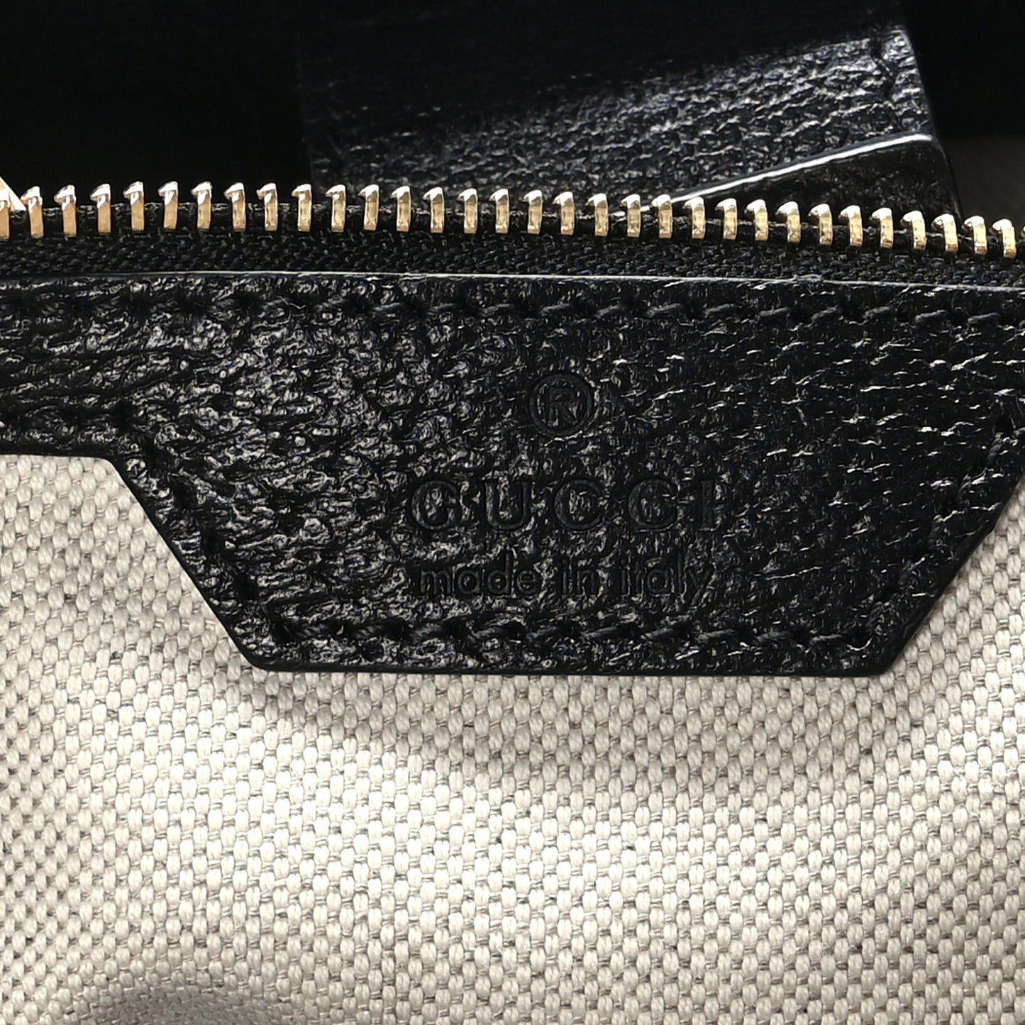 Jacquard Black Denim GG Monogram Medium Ophidia Shopping Tote Black Ivory