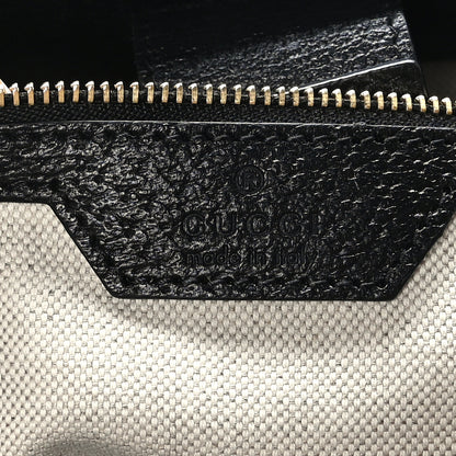 Gucci Jacquard Black Denim GG Monogram Medium Ophidia Shopping Tote Black Ivory 6 of 9