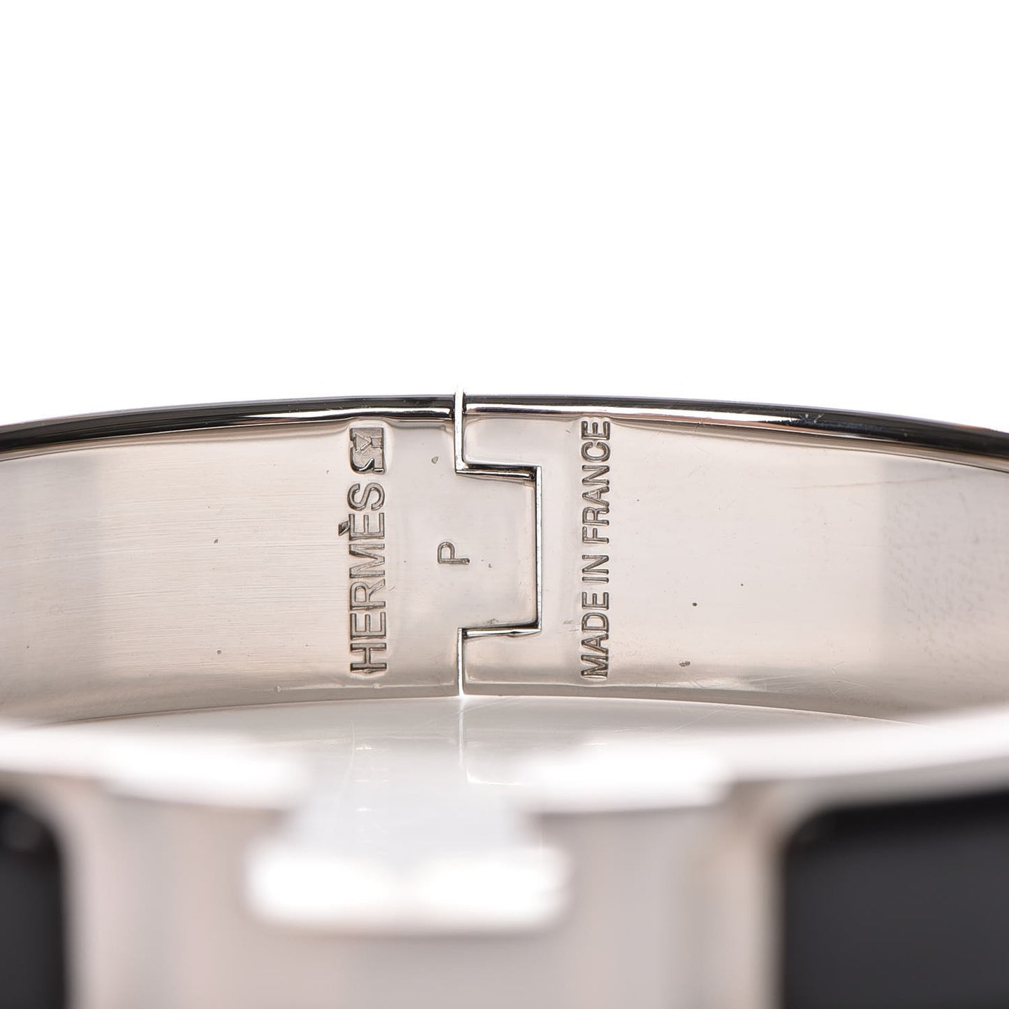 Enamel Narrow Clic Clac H Bracelet PM Black