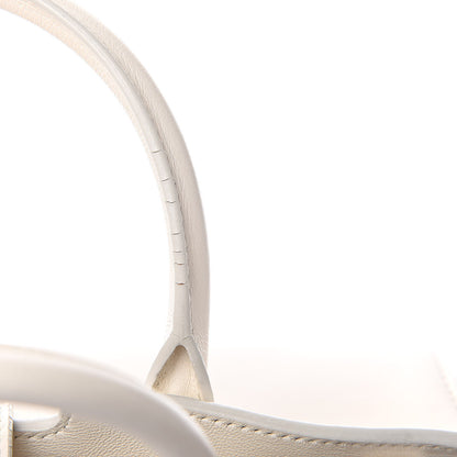 Saint Laurent Smooth Calfskin Heart Embroidered Baby Monogram Downtown Cabas New Milk 15 of 16