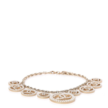 Chanel Pearl CC Choker Necklace Gold 1 of 5