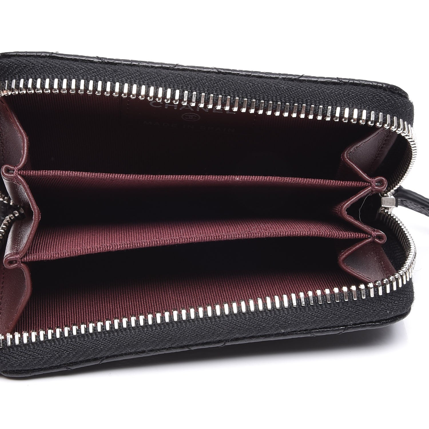 Chanel Caviar Quilted Zip Coin Purse Black 5 of 8