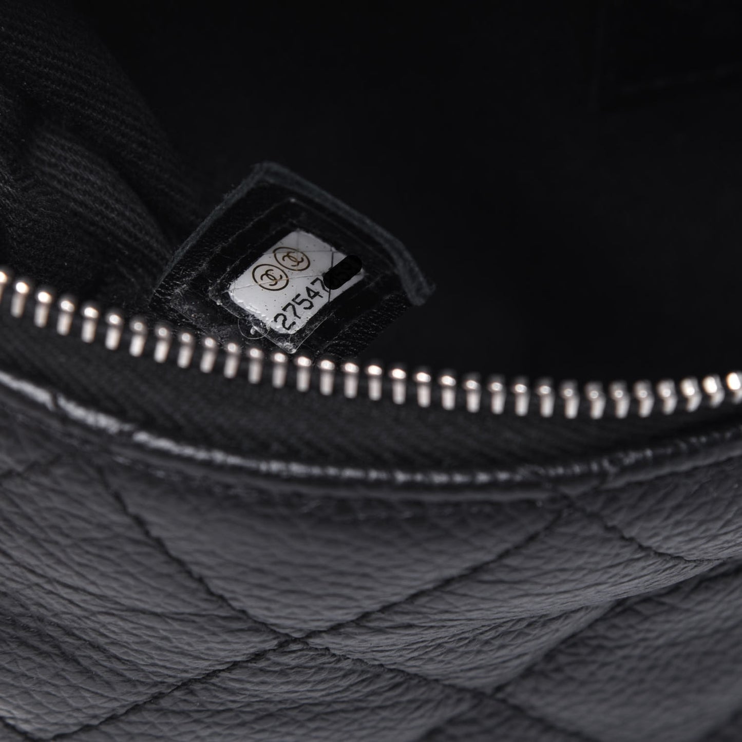 Grained Calfskin Quilted Waist Belt Bag Black