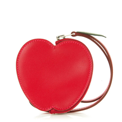 Hermes Tadelakt Tutti Frutti Pomme Coin Purse Wristlet Rouge Vif 1 of 8