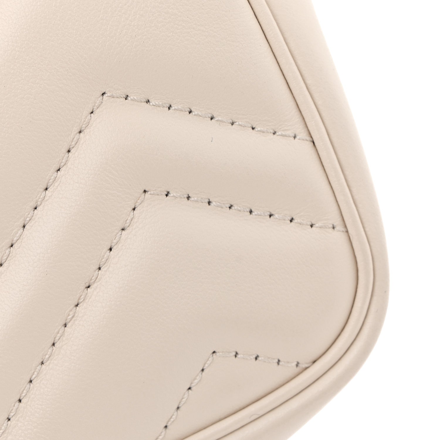 Gucci Calfskin Matelasse Super Mini GG Marmont Shoulder Bag White 12 of 13