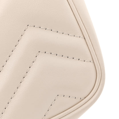 Gucci Calfskin Matelasse Super Mini GG Marmont Shoulder Bag White 12 of 13