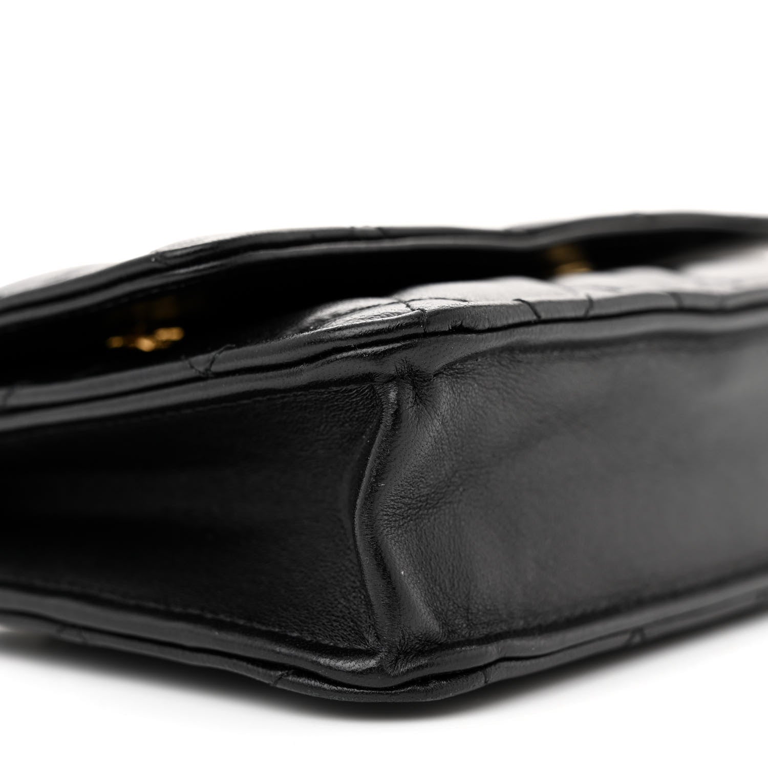 Chanel Lambskin Quilted Wallet On Chain WOC Black 10 of 13