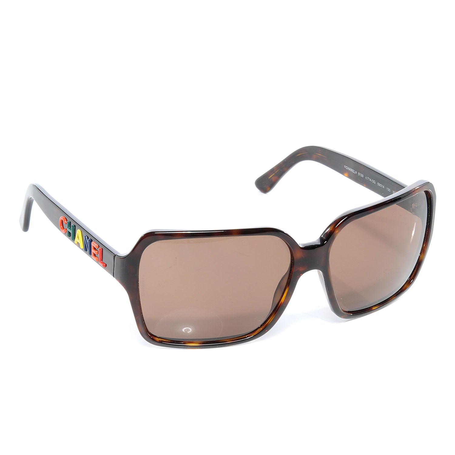 Chanel Rainbow Letter Sunglasses 5139 Tortoise 3 of 5