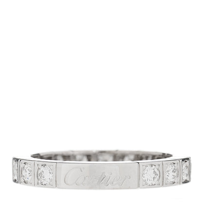 Cartier 18K White Gold Diamond 3mm Lanieres Ring 51 5.75 3 of 4