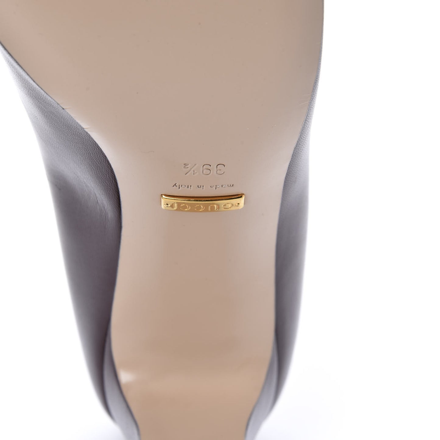 Malaga Kid Half Moon GG Square Toe Pumps 39.5 Bordeaux