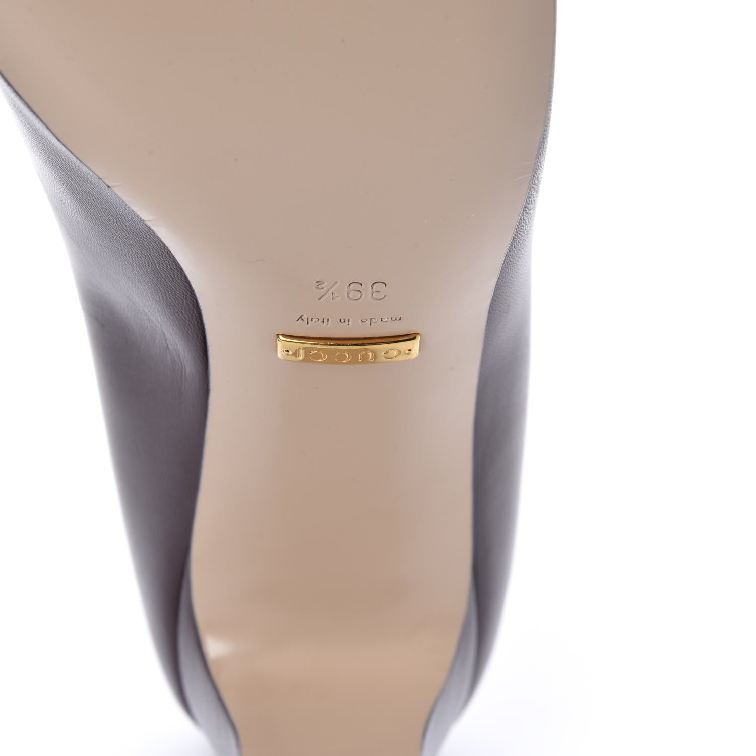 Gucci Malaga Kid Half Moon GG Square Toe Pumps 39.5 Bordeaux 9 of 10