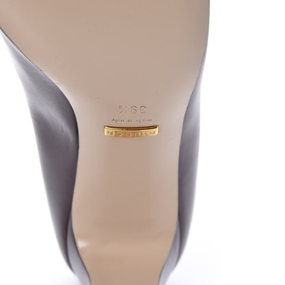 Gucci Malaga Kid Half Moon GG Square Toe Pumps 39.5 Bordeaux 9 of 10