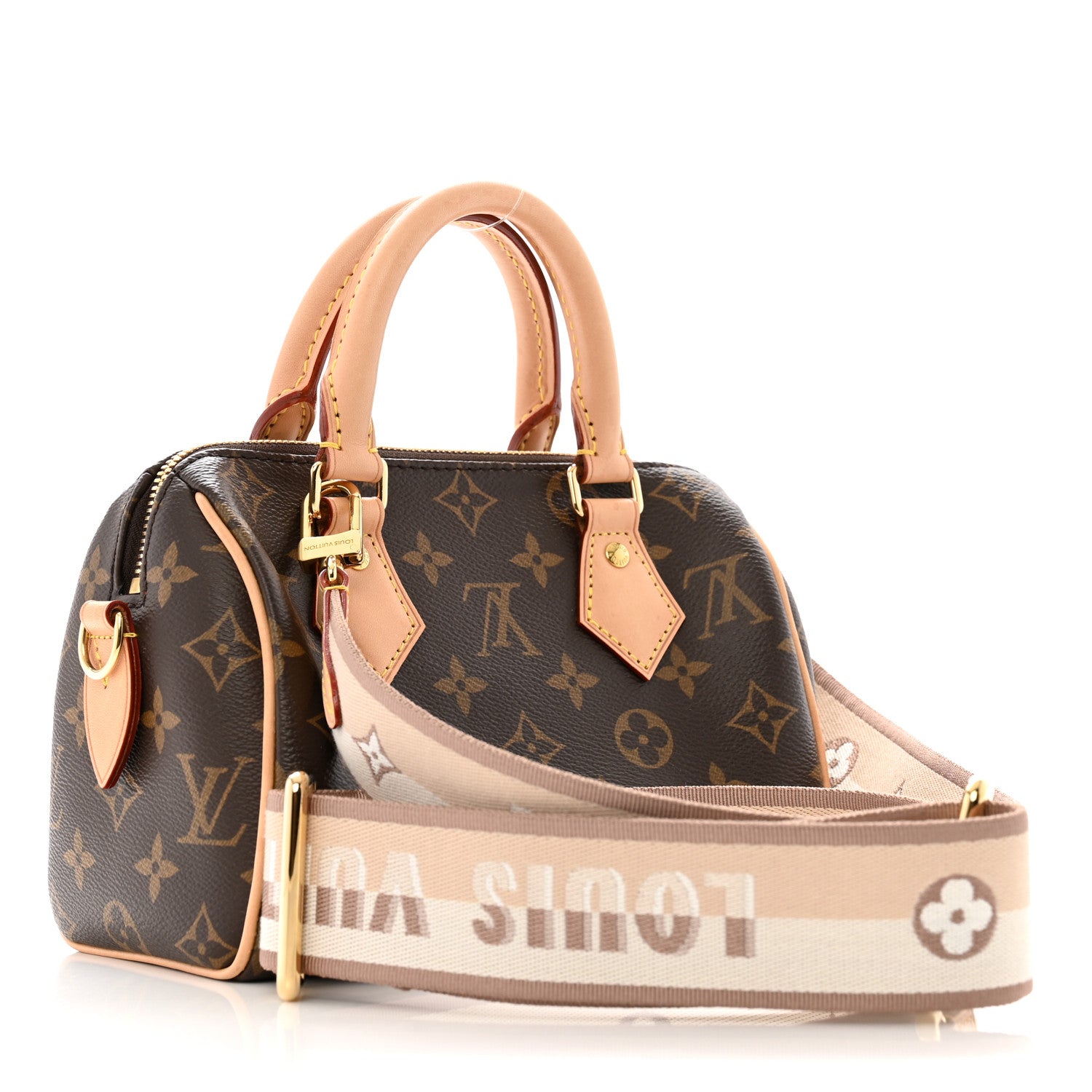 Louis Vuitton Monogram Speedy Bandouliere 20 Beige 3 of 13