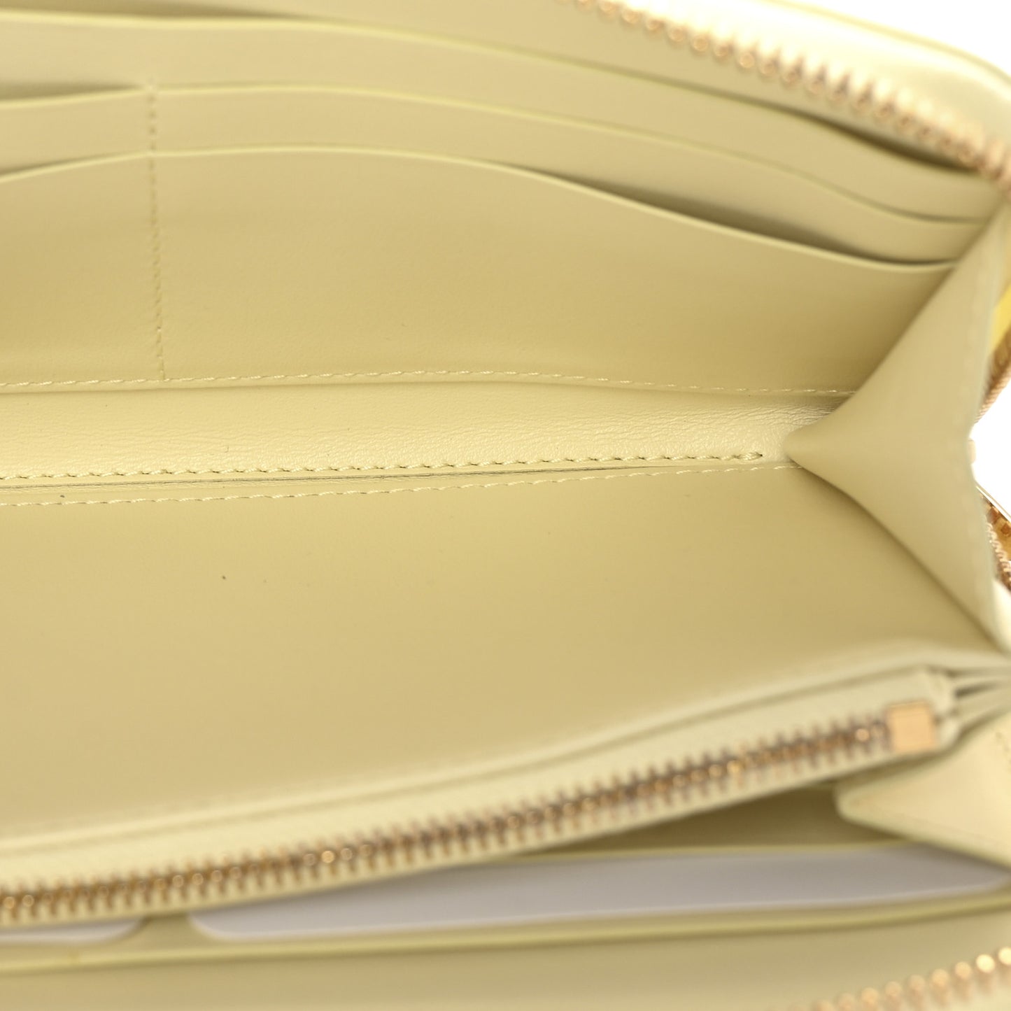 Nappa Intrecciato Zip Around Wallet Ice Cream
