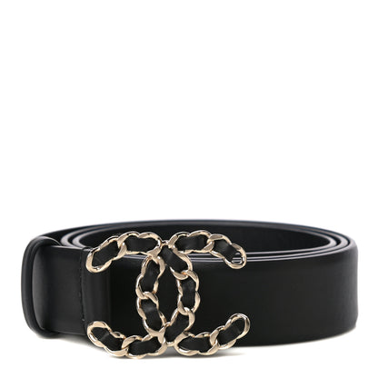 Chanel Lambskin CC Chain Belt 90 36 Black 1 of 9