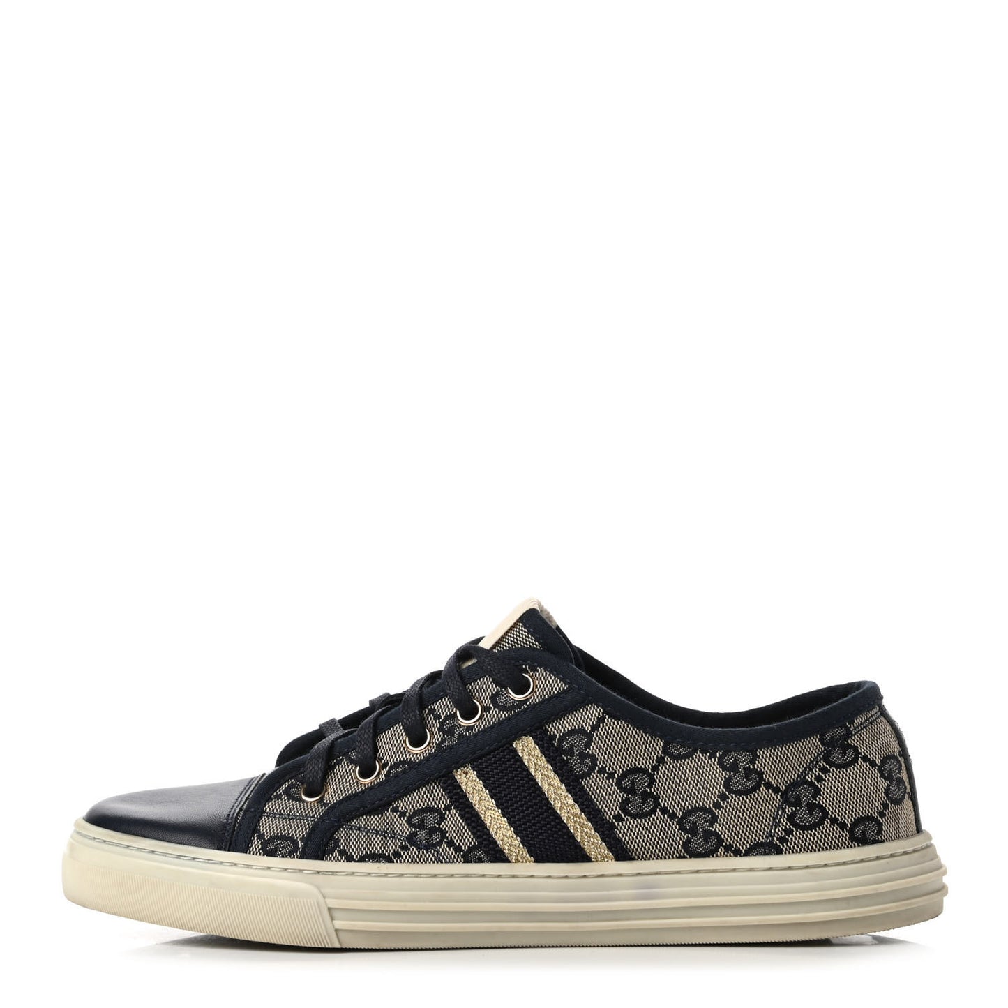 Monogram Web Sneakers 38.5 Navy Blue