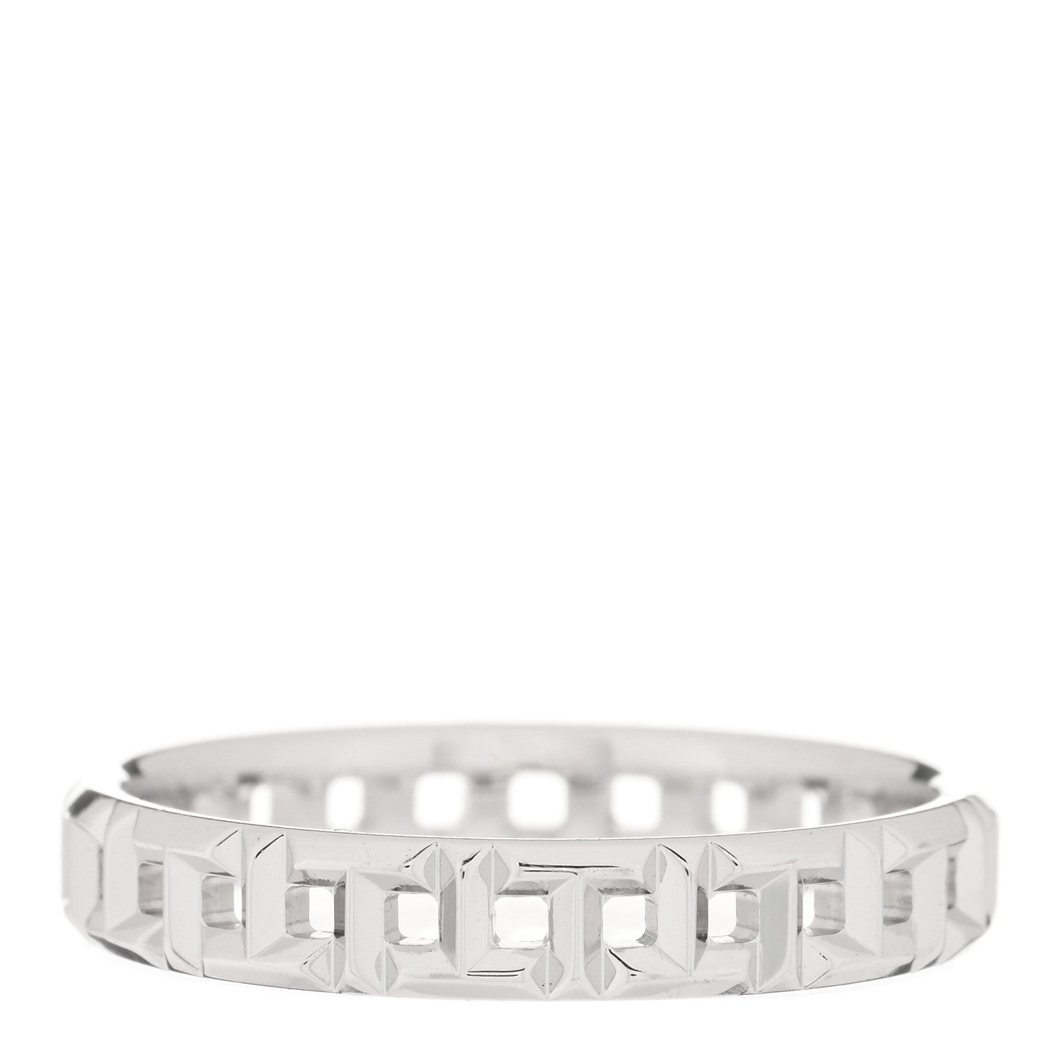 Tiffany 18K White Gold Narrow T True Band Ring 55 7.25 1 of 4