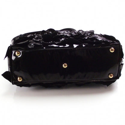 Valentino Garavani Patent Floral Bag Black 4 of 9