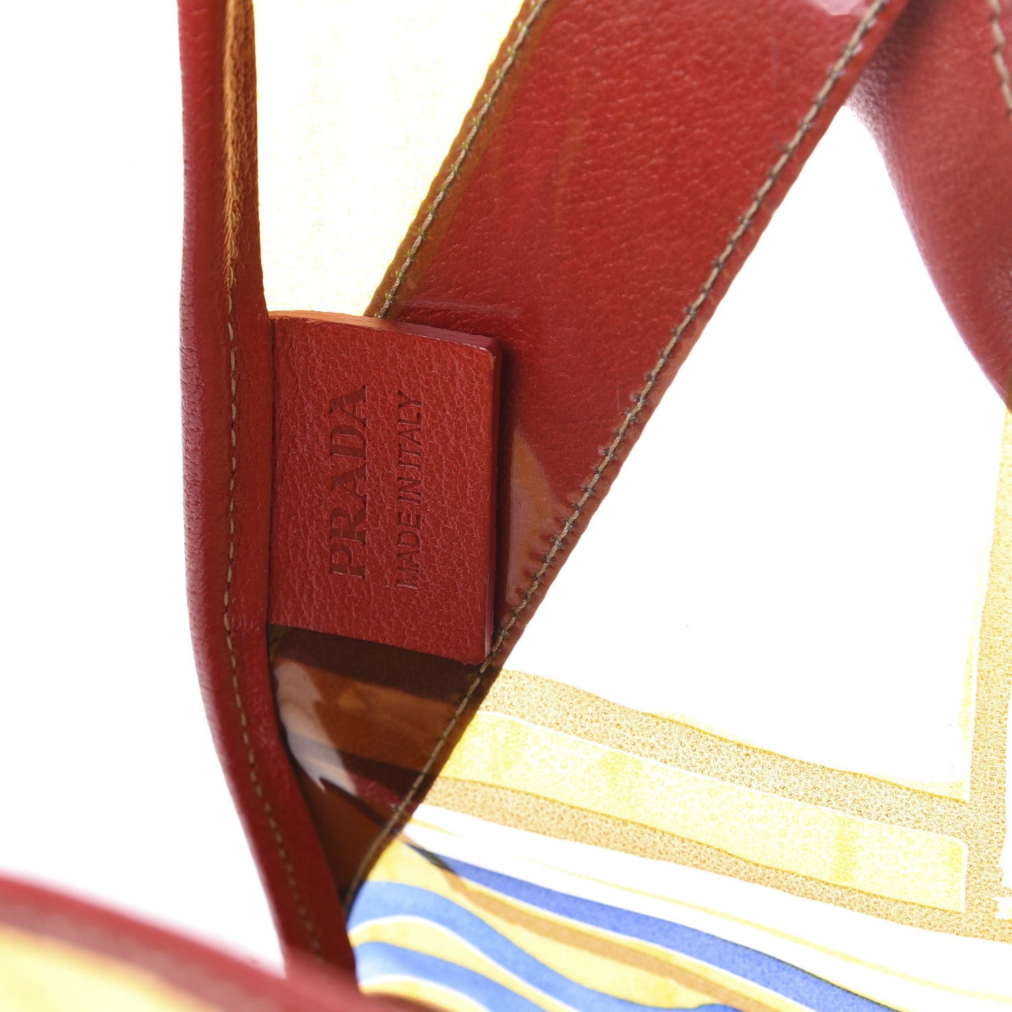 Plexiglass Calfskin Tote Red