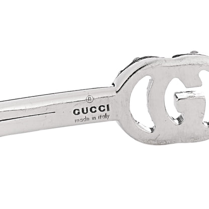 Gucci 18K White Gold Diamond GG Running Cuff Bracelet 3 of 4