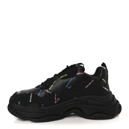 Balenciaga Technical Fabric Allover Logo Mens Triple S Sneakers 44 Black Multicolor 1 of 10